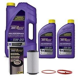 Royal Purple SAE 5W-20 Synthetic Motor Oil – 7 quarts and a 20-3986 Extended Life Premium Oil Filter