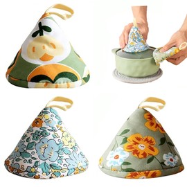 3 PCS Hot Pot Lid Handle Mitt Cast Iron Handle Cover Pot Pan Handle Covers Heat Resistant Casserole Pot Lid Knob Cover Hand Protector Pot Knob Grabber Holder for Kitchen Baking Cookware