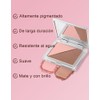 Erinde 3 tonos Cosmetics Powder Blush Palette Mate,01