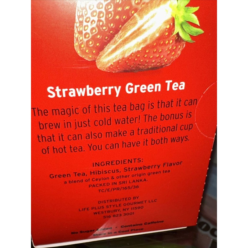 TEA CENTRAL COLD BREW 🍓 STRAWBERRY GREEN TEA 2 Boxes=
