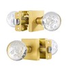 HIEMEY Passage Glass Door Knobs Interior, Round Clear Bubble Crystal