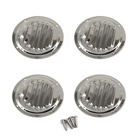 Ø5 Inch 316 Stainless Steel Round Air Vent Grille Cover Circular Ventilation Cover (4 Pieces)