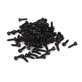Sourcingmap 2mm x 8mm Threaded Carbon Steel Hex Head Self Tapping Screws 100pcs
