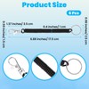 6PCS Retractable Spiral Wrist Coil Keychain, Coiled Lanyard with Keyring