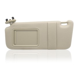 NHILES Left Driver Side Sun Visor Compatible with Toyota Camry Without Light 2007 2008 2009 2010 2011 Replaces# 74320-06780-E0 Color Beige