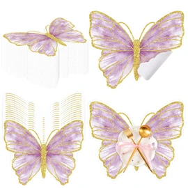 Butterfly Paper Placemats Disposable Colorful Butterfly Table Mats for Spring Summer Wedding Baby Shower Birthday and Holiday Party Kitchen Dining Table, 13 x 10.8 Inches(Purple,50 Pcs)