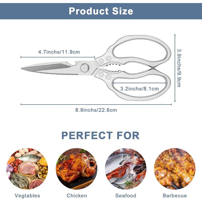 Kitchen Scissors for Food Heavy Duty, All-Purpose Kitchen Shears Dishwasher