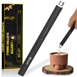 Gcldy Electric Candle Lighter, Stocking Stuffers for Women Men Adults, Birthday Gift for Women Mom Wife Sister Men, Long Electronic Rechargeable USB Lighter for Candle Grill Camping Home BBQ Kitchen