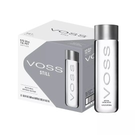 Voss Water Bottles Pack Of 12 16.9 Fl Oz Bpa Free Pure Crisp Hydration