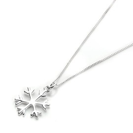 jewellerybox Sterling Silver Winter Snowflake Necklace - 20 Inches