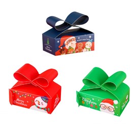 Adam Victor Christmas Gift Box- 12 Santa Claus Toy Decoration Boxes with Christmas Gift Tag Stickers(4 Styles)