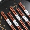 5 Pairs Natural Wooden Chopsticks Reusable Classic Japanese Style Chop