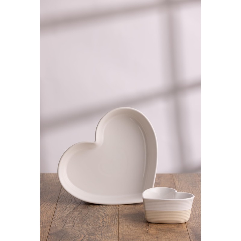 Mason Cash Rustic Charm Heart Shape Baker 375ml Stoneware Baking