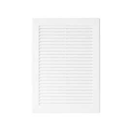 Awenta 5.5" x 8" Inch Square Plastic White Ventilation Grille with Mesh - Intake, Exhaust, Dryer Soffit Air Vent Cap - HVAC Ceiling Register Vent Cover - Crawl Space Exhaust Wall Vent Hose