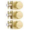 Haidms Gold Door Knobs Interior Privacy, Heavy Duty Square Brushed