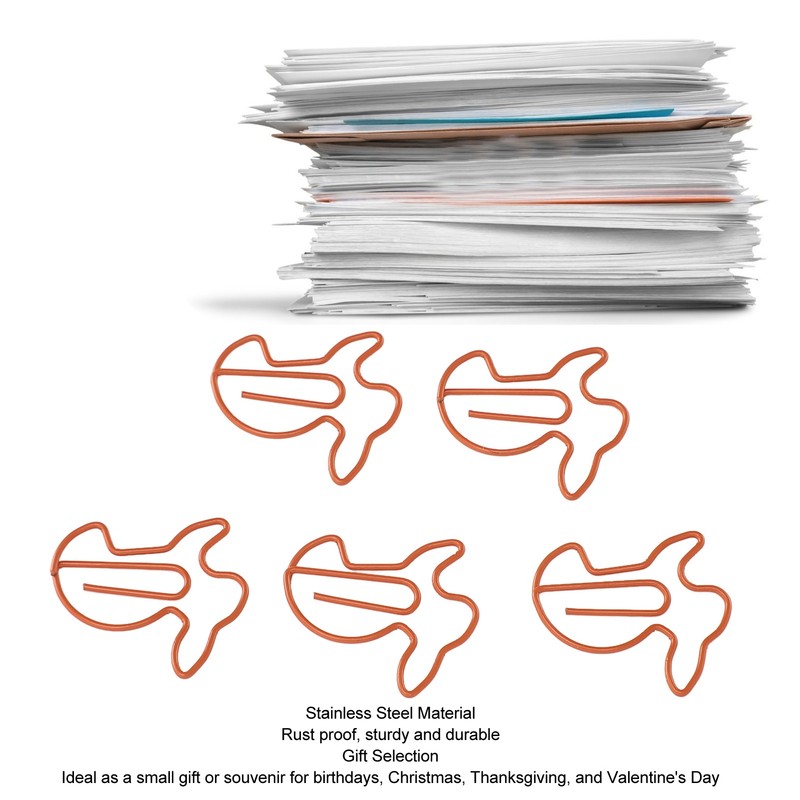 100pcs Paper Clips Prevent Slip Cute Rabbit Shaped Decorative Bookmark