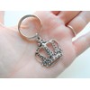 Large Crown Keychain, King, Queen