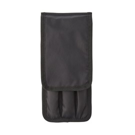 Muji 83525446 Nylon Makeup Brush Pouch, Black, Approx. 3.3 x 0.2 x 7.5 inches (8.5 x 0.5 x 19 cm)