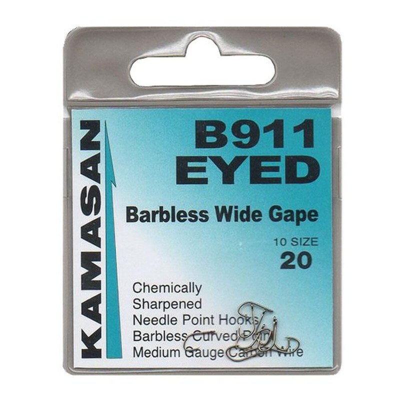 Kamasan B911 Extra Strong Eyed Fishing Hooks - Size 16,