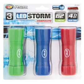 Performance Tool W2495 Storm 65 Lumen Color Composite Flashlight (Sold as 1 Flashlight pack)