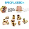 Trivd Frol 100Pcs 1/4"-20 UNC Rivet Nuts, Zinc Plated Carbon