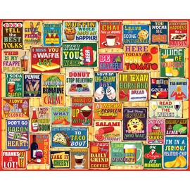 White Mountain - Food & Drink, 1000 Piece Jigsaw Puzzle, Pun Puzzle