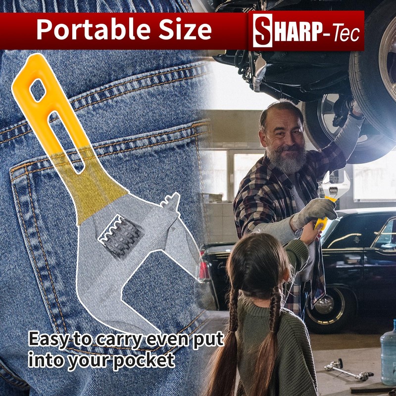 Sharp-tec 8 inch Adjustable Spanner, 44mm Wide Jaw Opening Adjustable