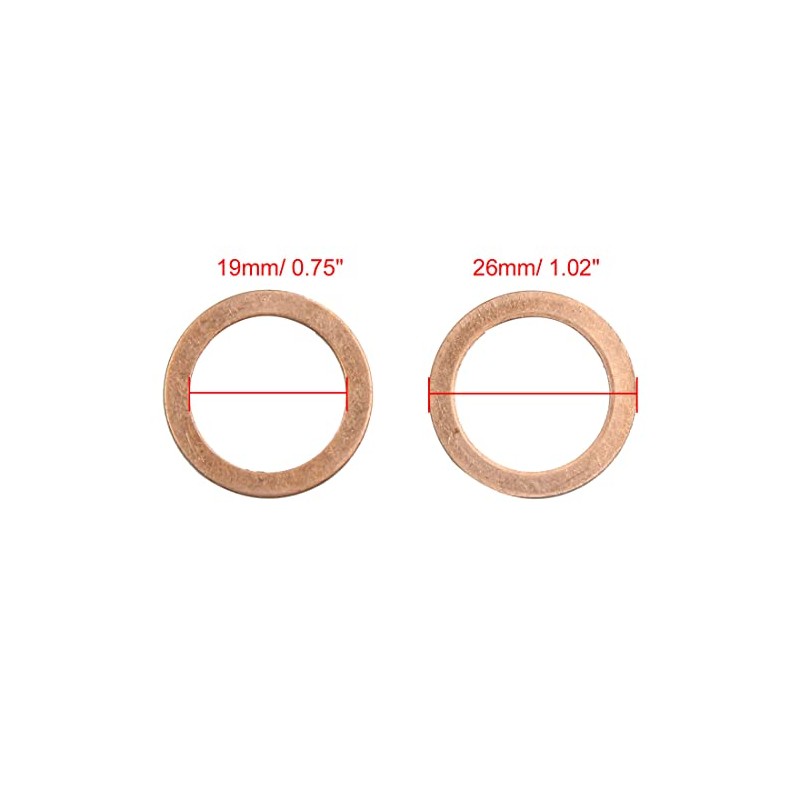 sourcing map Washers Pack of 20 19 mm Flat Seal