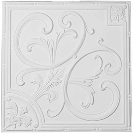 Ekena Millwork CT24X24OD Odessa Ceiilng Tiles, 24"W x 24"H x 3/4"P , Primed