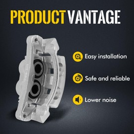 KUSATEC 18B4791 18B4790 Front Disc Brake Caliper with Bracket fit for Ford Excursion 2000-2005; F-250/F-350 Super Duty 1999-2004, Both Driver Passenger Side