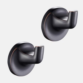 2 Pack Oil Rubbed Bronze Towel Hook for Bathroom Modern ORB Towel Robe Hooks Wall Mounted Heavy Duty