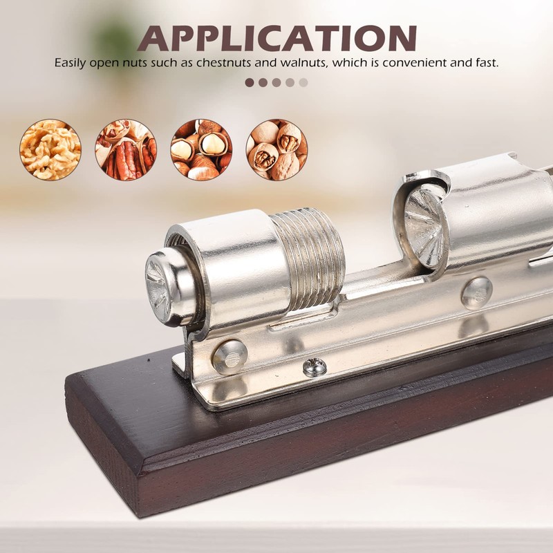 Nutcracker for Nuts Heavy Duty Nut Cracker Tool with Wooden