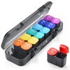 Fullicon Moisture-Proof Pill Organizer 2 Times a Day, Weekly Pill
