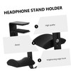 TEHAUX Adjustable Headphone Rack with PU Pad Desk Hook for