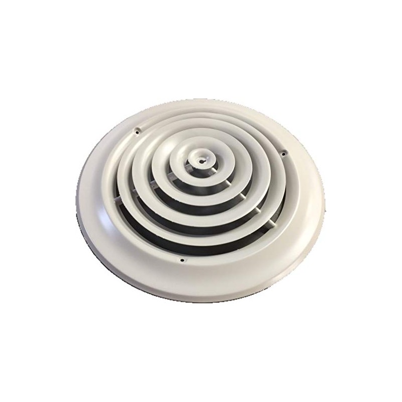 HBW 10" Round Ceiling Diffuser White Powder Coated with Outside