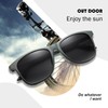 DUCO Men's and Women's Polarised Square Sunglasses with Gradient Lens