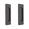 MOROBOR Self-Stick Rectangular Sliding Door Pulls, 2pcs Aluminum Alloy Flush
