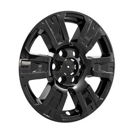 Coast to Coast 18" - 6 Spokes, Black or Chrome Snap-On Wheel Skins for IMP403X/BLK (Fits Nissan Titan [2017-2021], Black)