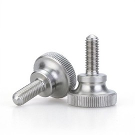 6 pcs M3 x 12 Knurled Thumb Screws 304 Stainless Steel, Flat Head with Shoulder Grip, for 3D Printers/Electronics/Machinery