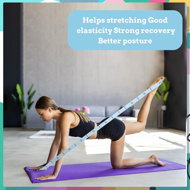 Guiqulai 2 Pcs Stretch Strap, Elastic Yoga Stretching Strap Stretch