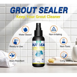 Grout Sealer 7oz/200g, Waterproof Penetrating Sealant with Squeeze Tip, Professional Stain Repellent, Clear Tile Sealer for Ceramic Marble Granite Stone, Indoor Outdoor Shower Bathroom Floors