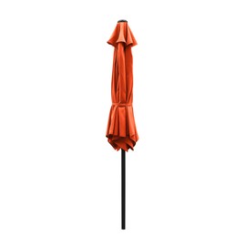 ABBLE Outdoor Patio Umbrella 7.5 Ft with Crank, Weather Resistant, UV Protective Umbrella, Durable, 6 Sturdy Steel Ribs, Market Outdoor Table Umbrella, Garden Umbrella Market Umbrella, Orange