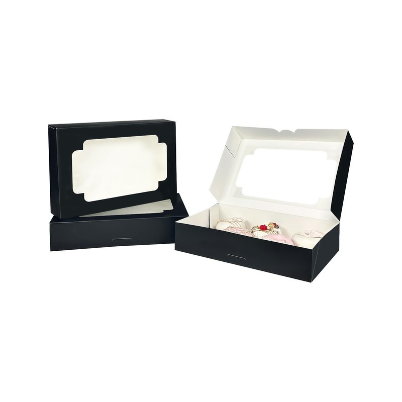 Gcardist Auto-pop Up Pink 35.6x25.4x6.4cm 6Pcs Cookie Box with Window