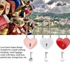 3pcs Heart Shaped Padlock with 3 Keys Rustproof Zinc Alloy
