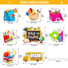 Aodaer 8 Pieces Back to School Yard Signs Back to School Lawn Decorations First Day of School Classroom Yard Decorations Outdoor Welcome Back Decorations with Stakes for Celebration