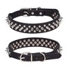 Pimaodog Spiked Studded Dog Collar, Adjustable Soft Leather Puppy Collar