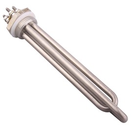 DERNORD 36V 1200W DC Submersible Water Heater Element Stainless Steel Heating Element with 1 Inch BSP Thread Fitting Double U Type