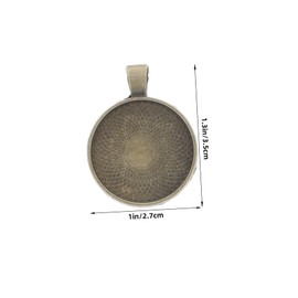 Operitacx 1 Satz Runder Anhängersockel Diy Bastelset Rahmeneinstellungsfach Basteltabletts Edelstein-grundrahmen Anhänger Lünette Rohlinge Hängetabletts Mit Lünette Zinklegierung Golden 20st