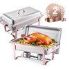 8QT Stainless Steel Chafing Dish Set for Buffets – Gold