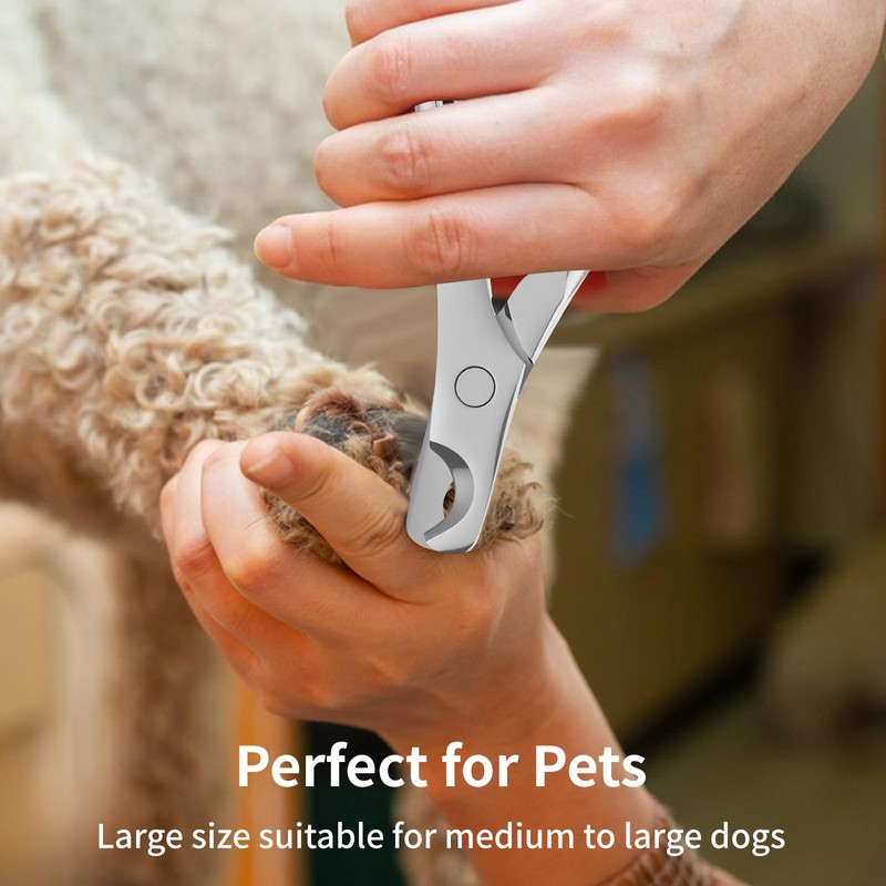 Professional Stainless Steel Dog Nail Clippers & Trimmers with Safety